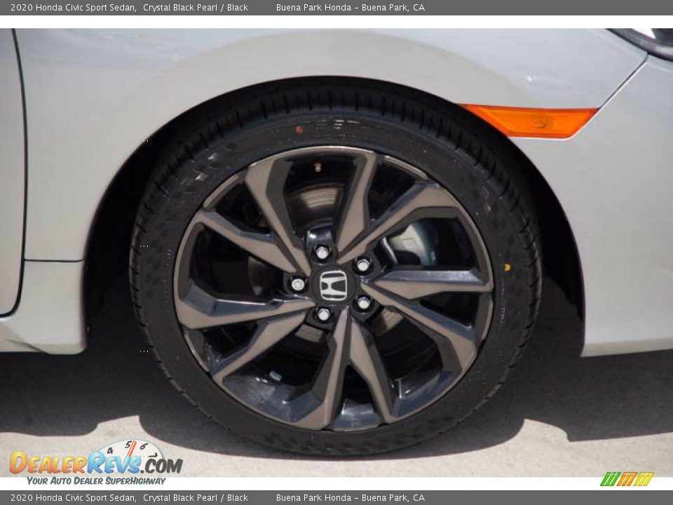 2020 Honda Civic Sport Sedan Crystal Black Pearl / Black Photo #36