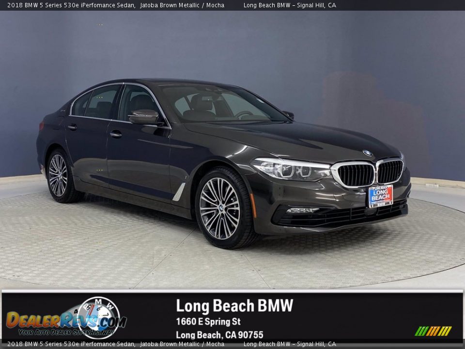 2018 BMW 5 Series 530e iPerfomance Sedan Jatoba Brown Metallic / Mocha Photo #1