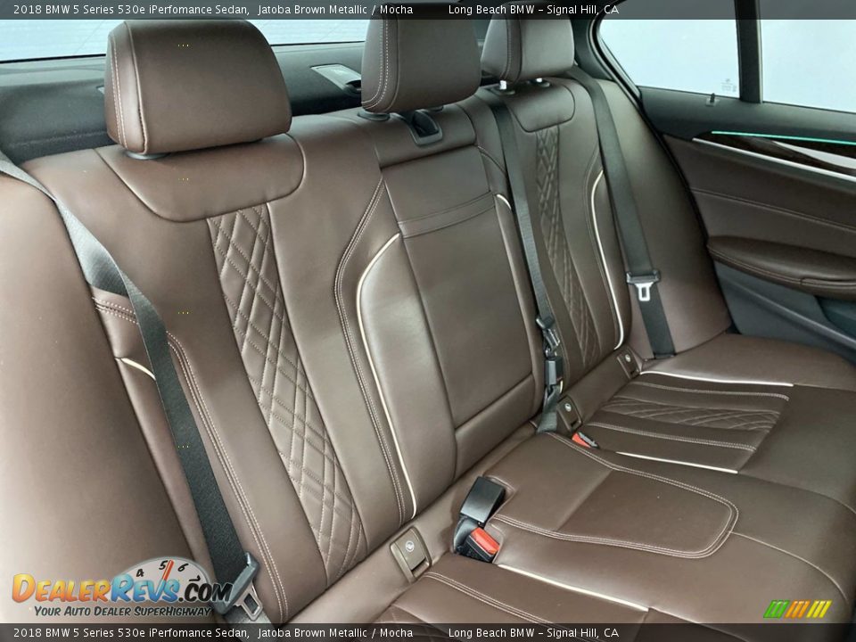 Rear Seat of 2018 BMW 5 Series 530e iPerfomance Sedan Photo #36