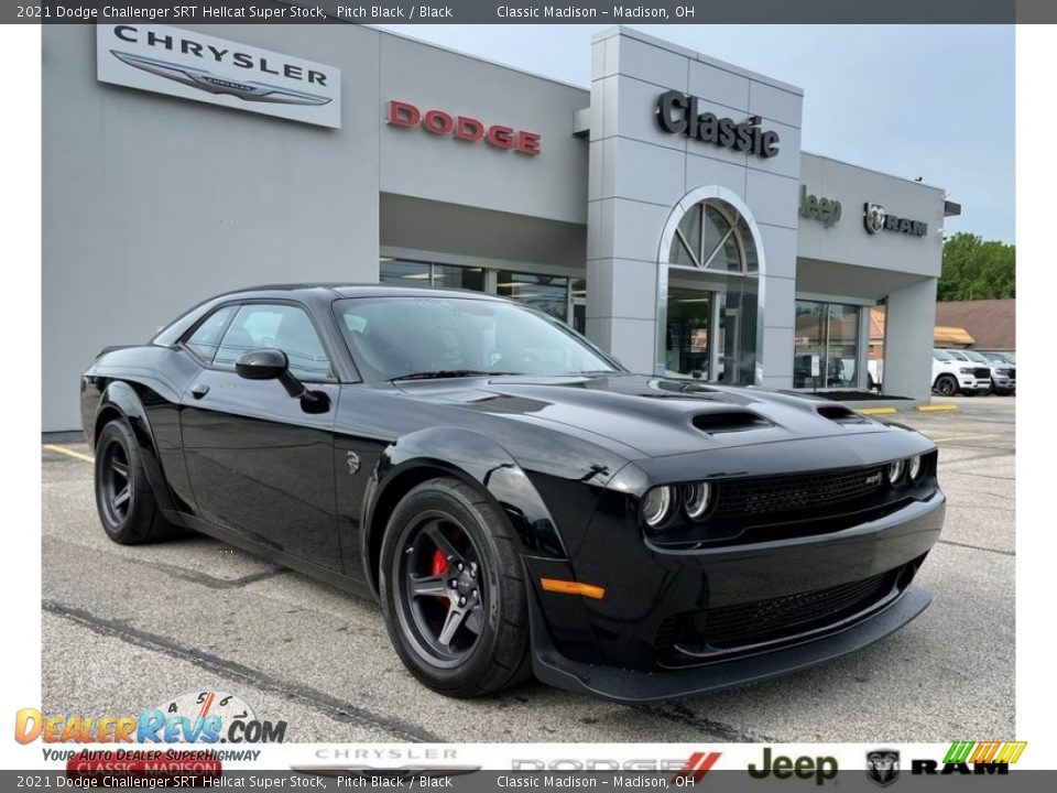 2021 Dodge Challenger SRT Hellcat Super Stock Pitch Black / Black Photo #1