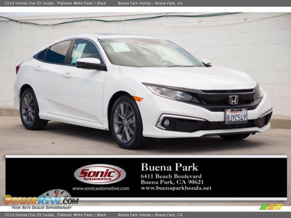 2019 Honda Civic EX Sedan Platinum White Pearl / Black Photo #1