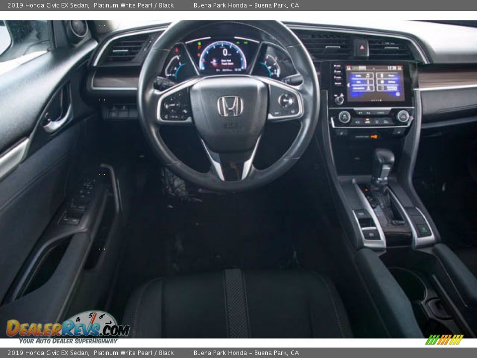 2019 Honda Civic EX Sedan Platinum White Pearl / Black Photo #5