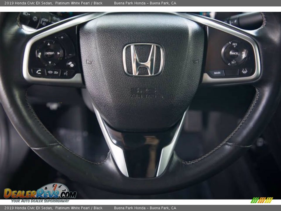 2019 Honda Civic EX Sedan Platinum White Pearl / Black Photo #13