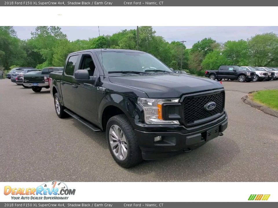 2018 Ford F150 XL SuperCrew 4x4 Shadow Black / Earth Gray Photo #1