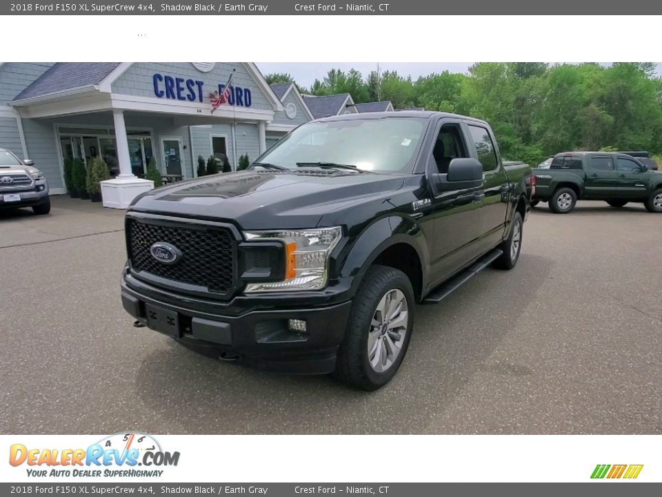 2018 Ford F150 XL SuperCrew 4x4 Shadow Black / Earth Gray Photo #3