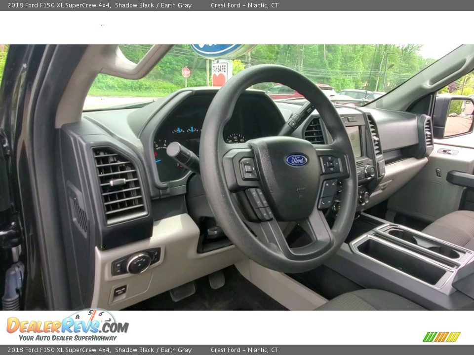 2018 Ford F150 XL SuperCrew 4x4 Shadow Black / Earth Gray Photo #10
