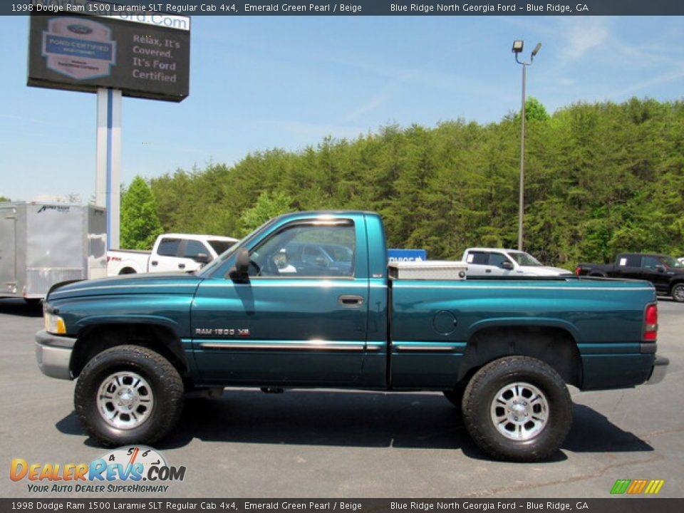 Emerald Green Pearl 1998 Dodge Ram 1500 Laramie SLT Regular Cab 4x4 Photo #2