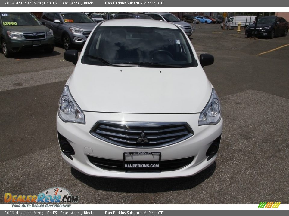 2019 Mitsubishi Mirage G4 ES Pearl White / Black Photo #2