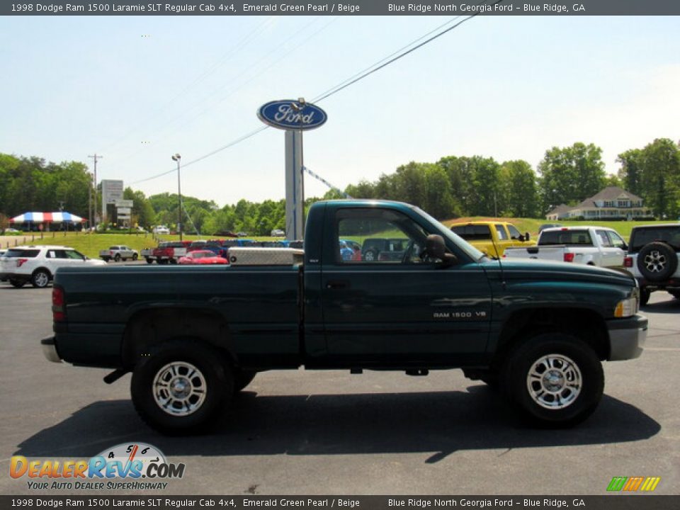 1998 Dodge Ram 1500 Laramie SLT Regular Cab 4x4 Emerald Green Pearl / Beige Photo #6