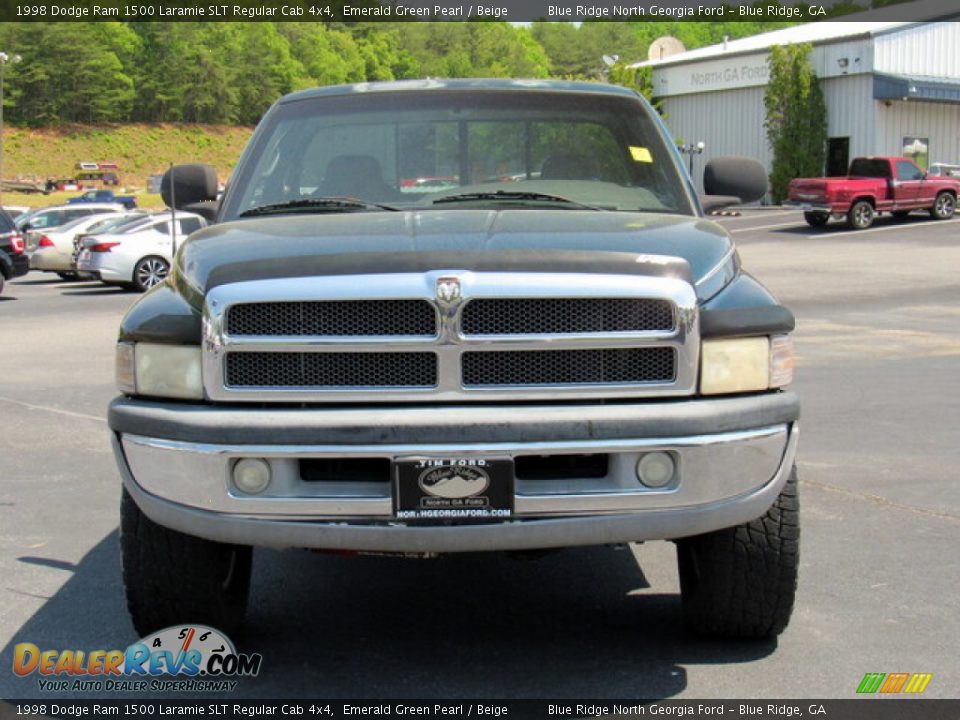 1998 Dodge Ram 1500 Laramie SLT Regular Cab 4x4 Emerald Green Pearl / Beige Photo #8