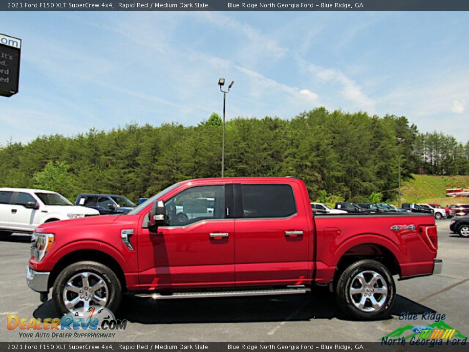 2021 Ford F150 XLT SuperCrew 4x4 Rapid Red / Medium Dark Slate Photo #2