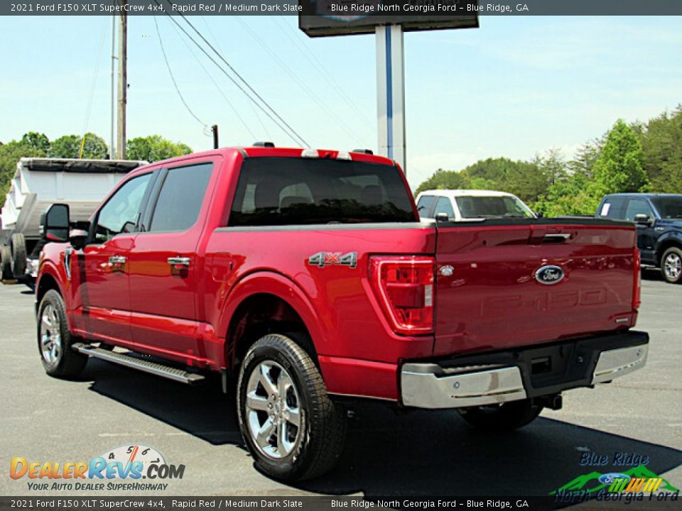 2021 Ford F150 XLT SuperCrew 4x4 Rapid Red / Medium Dark Slate Photo #3