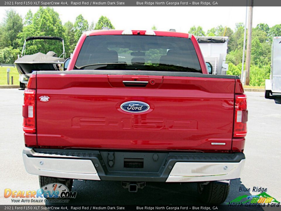 2021 Ford F150 XLT SuperCrew 4x4 Rapid Red / Medium Dark Slate Photo #4