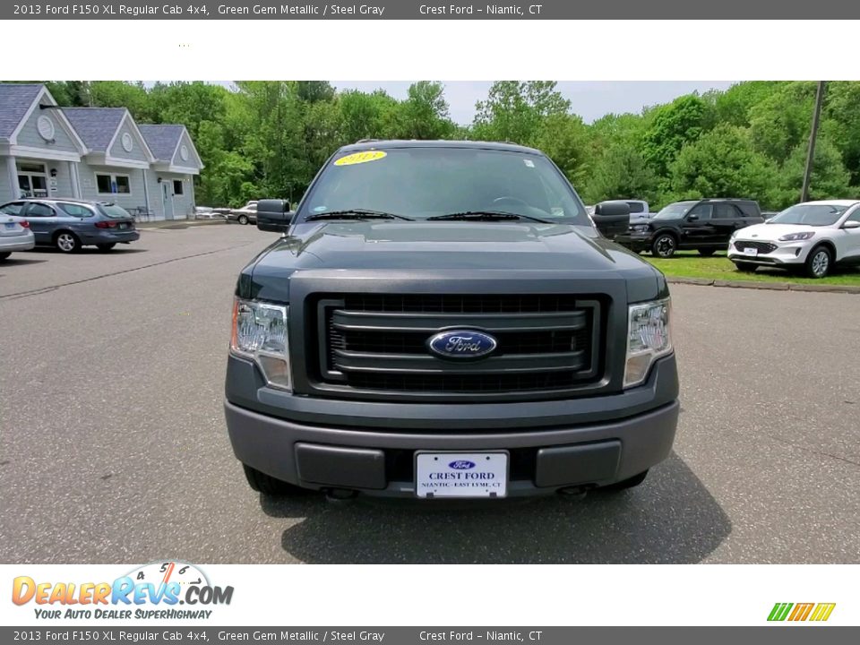 2013 Ford F150 XL Regular Cab 4x4 Green Gem Metallic / Steel Gray Photo #2
