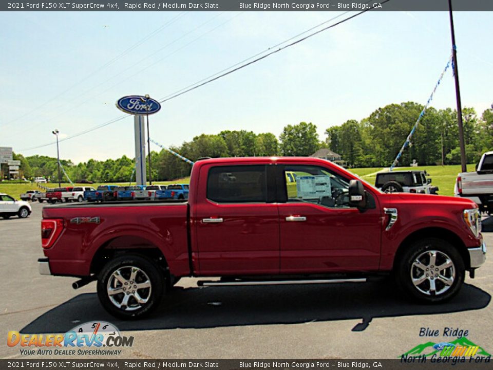 2021 Ford F150 XLT SuperCrew 4x4 Rapid Red / Medium Dark Slate Photo #6