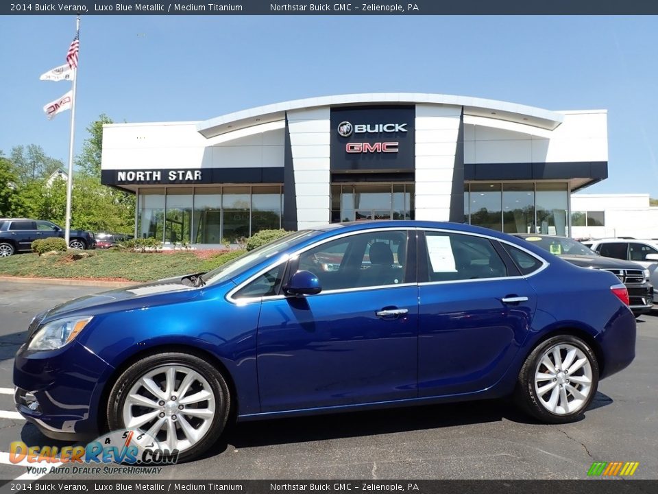 2014 Buick Verano Luxo Blue Metallic / Medium Titanium Photo #1