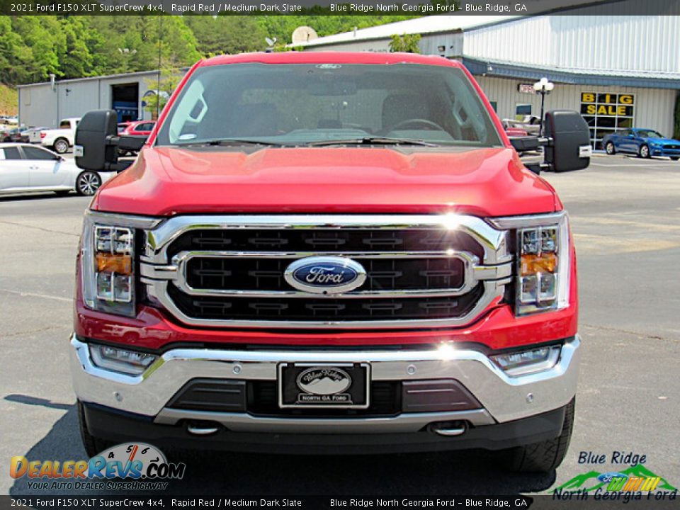 2021 Ford F150 XLT SuperCrew 4x4 Rapid Red / Medium Dark Slate Photo #8