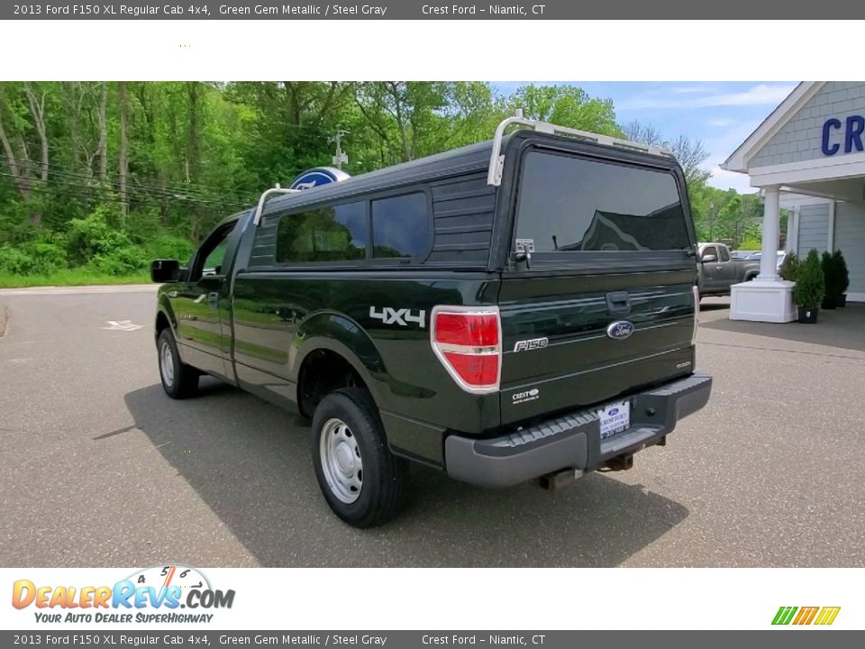 2013 Ford F150 XL Regular Cab 4x4 Green Gem Metallic / Steel Gray Photo #5