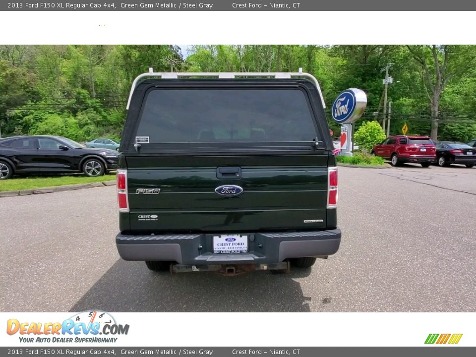 2013 Ford F150 XL Regular Cab 4x4 Green Gem Metallic / Steel Gray Photo #6