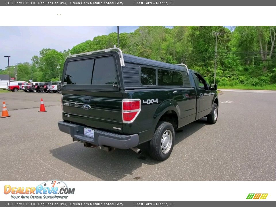 2013 Ford F150 XL Regular Cab 4x4 Green Gem Metallic / Steel Gray Photo #7