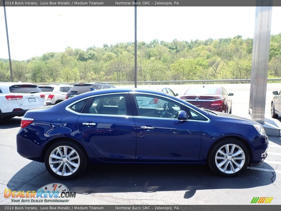 2014 Buick Verano Luxo Blue Metallic / Medium Titanium Photo #5