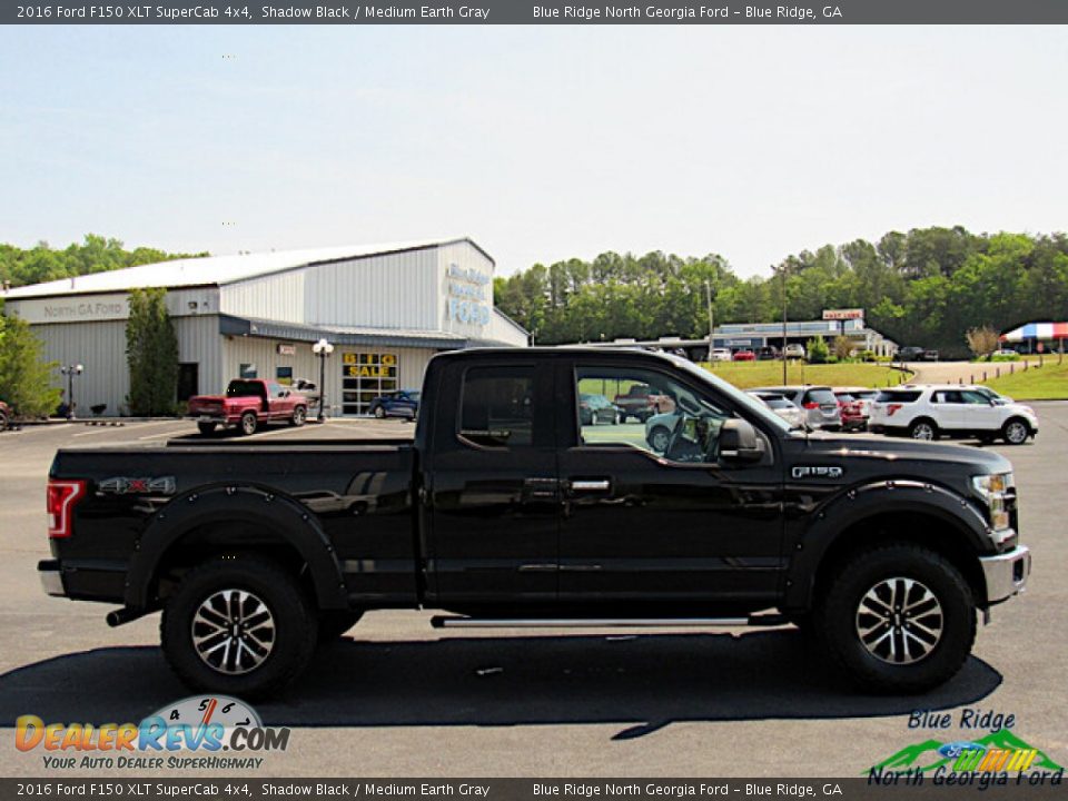 2016 Ford F150 XLT SuperCab 4x4 Shadow Black / Medium Earth Gray Photo #6