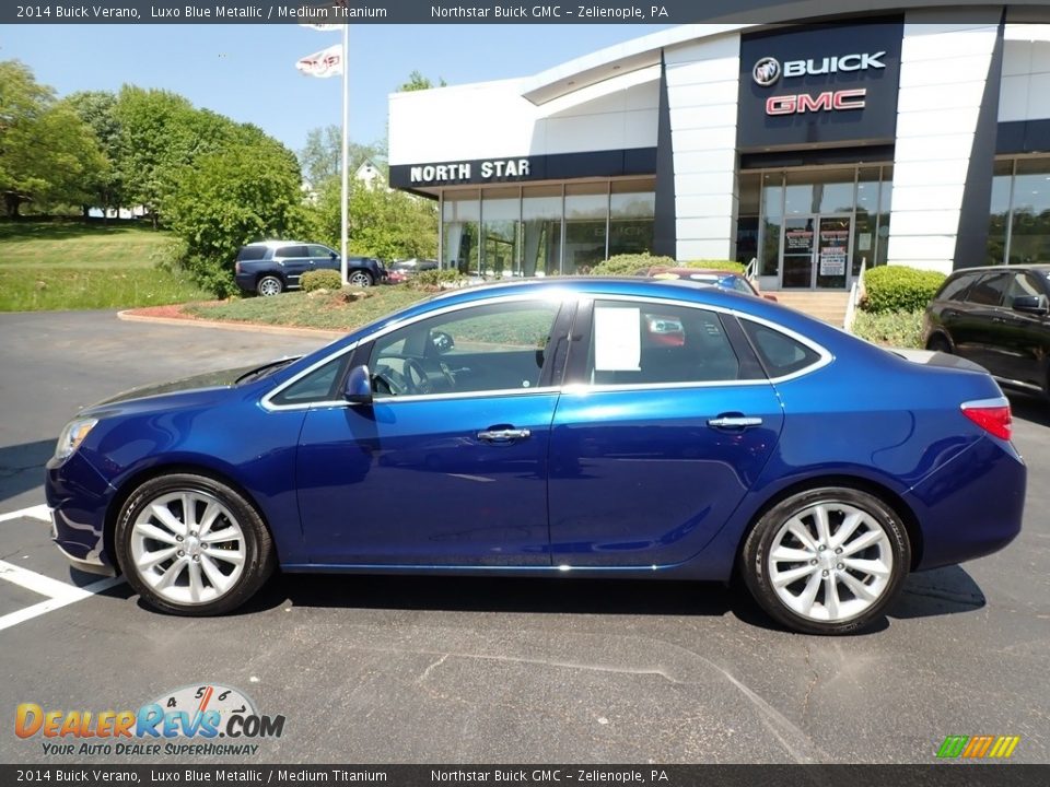 2014 Buick Verano Luxo Blue Metallic / Medium Titanium Photo #13