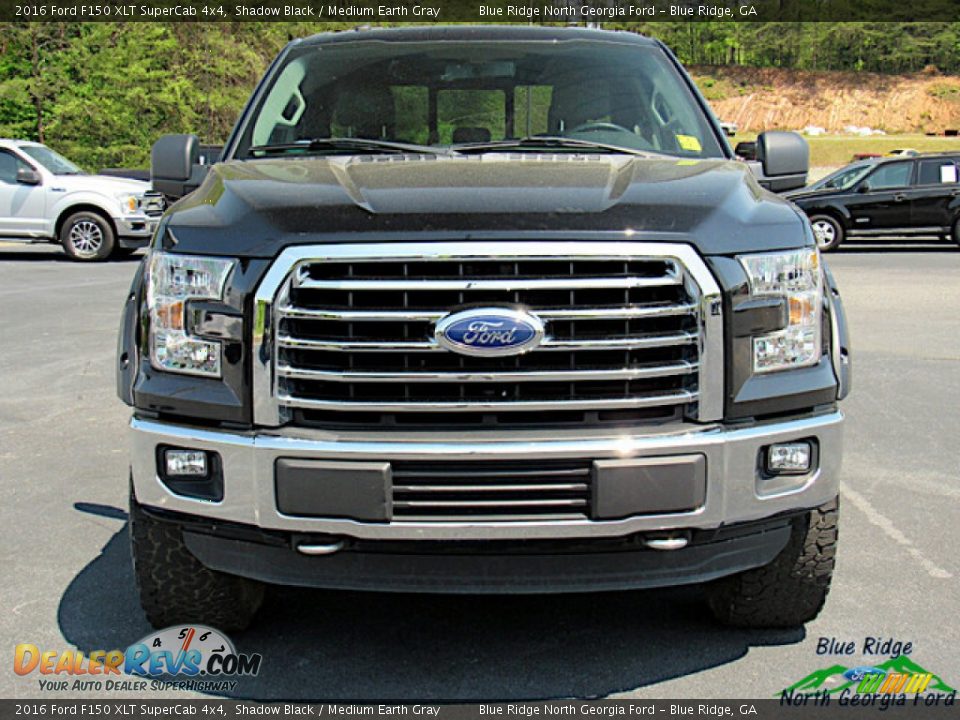 2016 Ford F150 XLT SuperCab 4x4 Shadow Black / Medium Earth Gray Photo #8