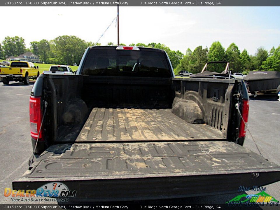 2016 Ford F150 XLT SuperCab 4x4 Shadow Black / Medium Earth Gray Photo #10