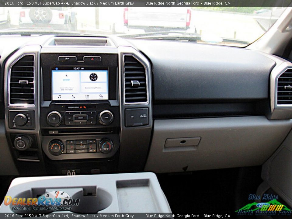 2016 Ford F150 XLT SuperCab 4x4 Shadow Black / Medium Earth Gray Photo #12