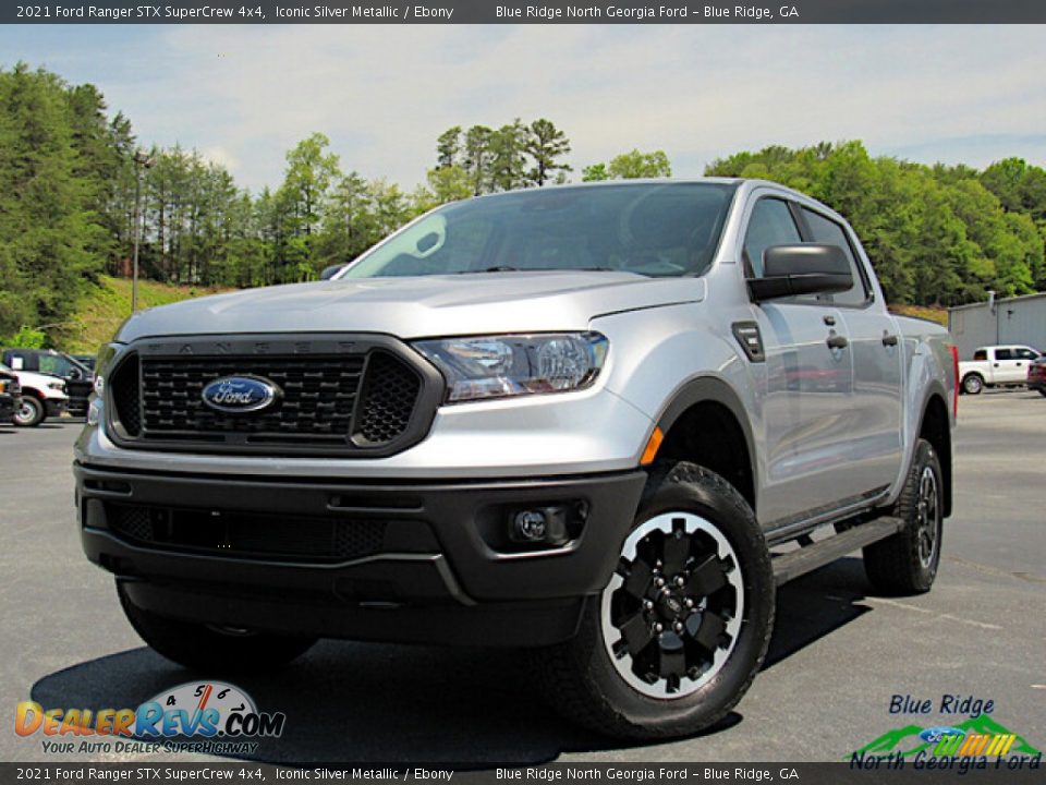 2021 Ford Ranger STX SuperCrew 4x4 Iconic Silver Metallic / Ebony Photo #1