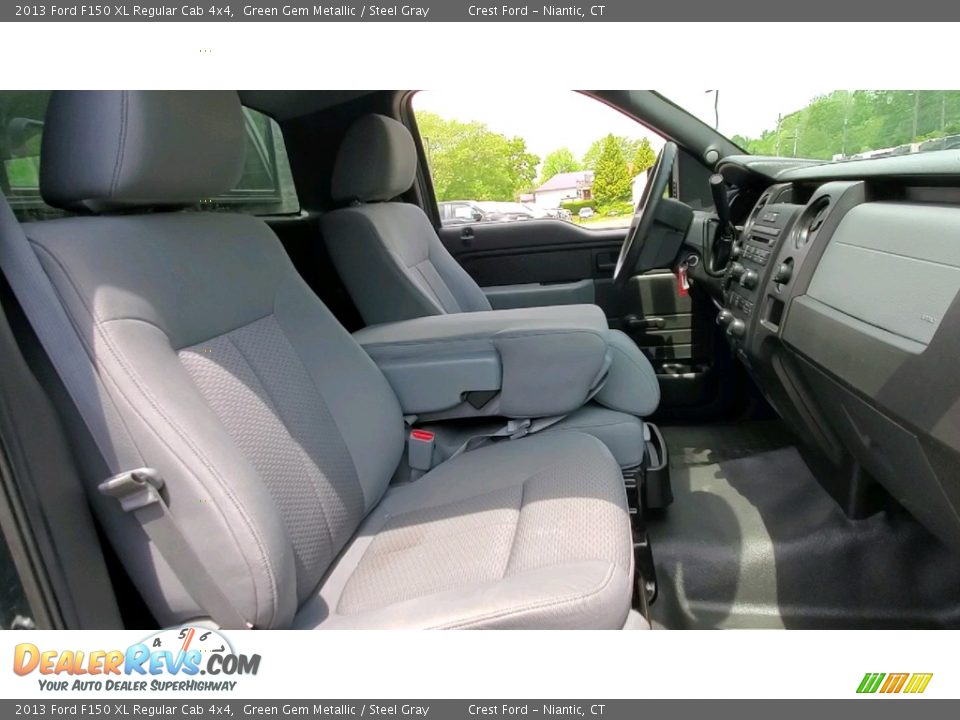 2013 Ford F150 XL Regular Cab 4x4 Green Gem Metallic / Steel Gray Photo #21