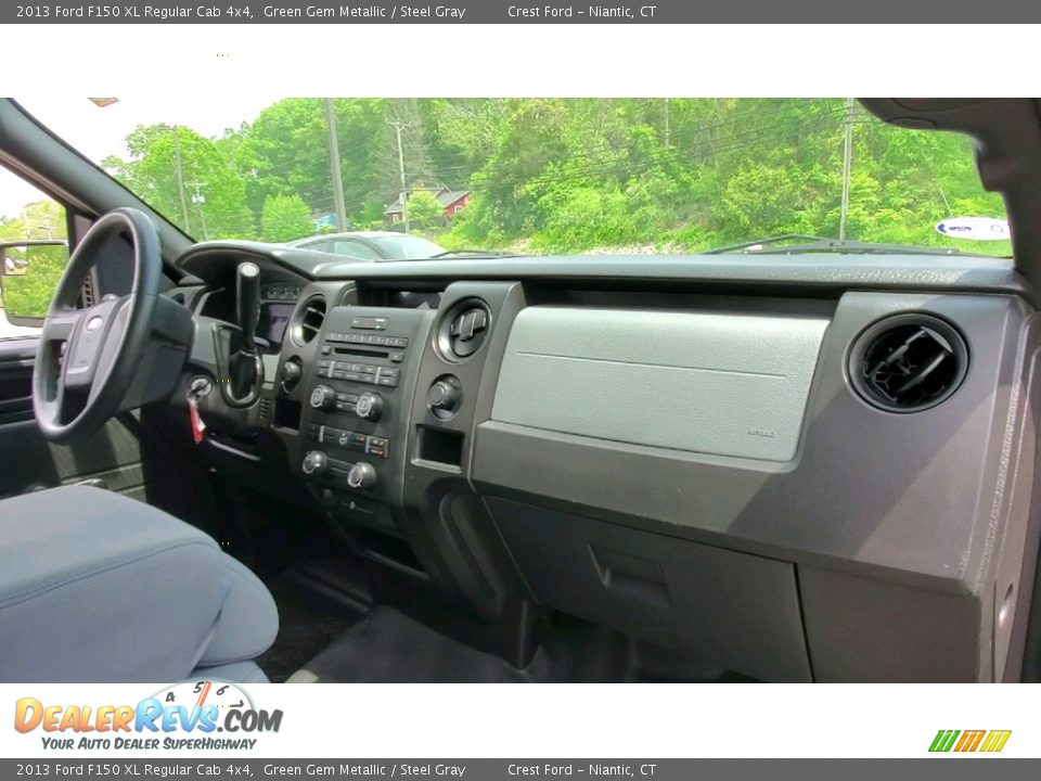 2013 Ford F150 XL Regular Cab 4x4 Green Gem Metallic / Steel Gray Photo #22