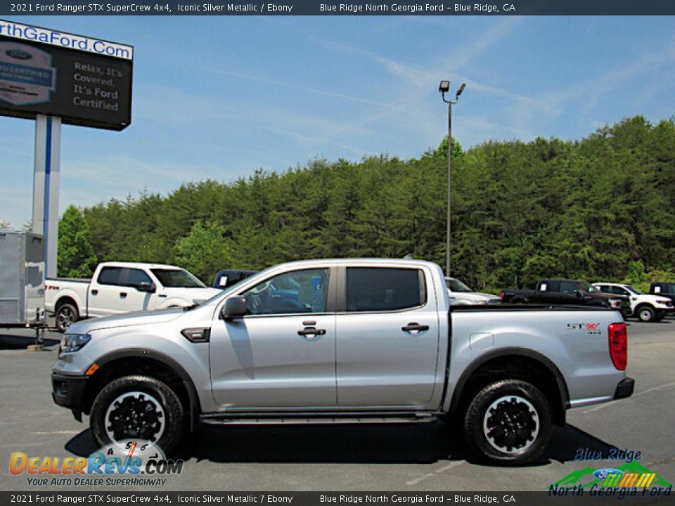 2021 Ford Ranger STX SuperCrew 4x4 Iconic Silver Metallic / Ebony Photo #2