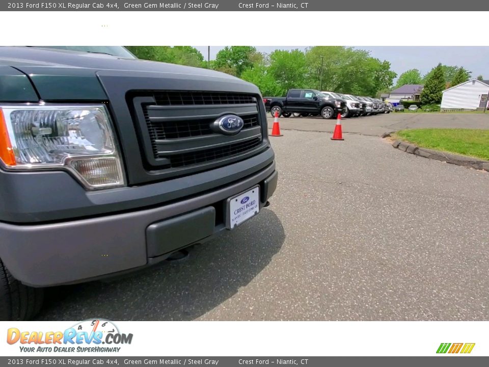 2013 Ford F150 XL Regular Cab 4x4 Green Gem Metallic / Steel Gray Photo #25