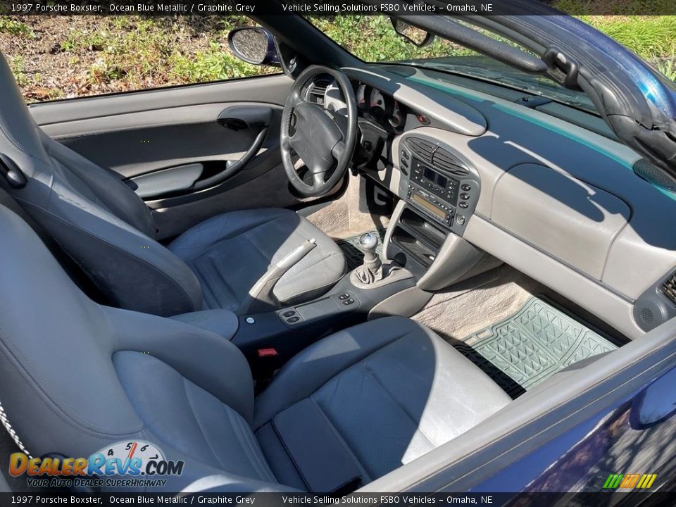 1997 Porsche Boxster Ocean Blue Metallic / Graphite Grey Photo #2