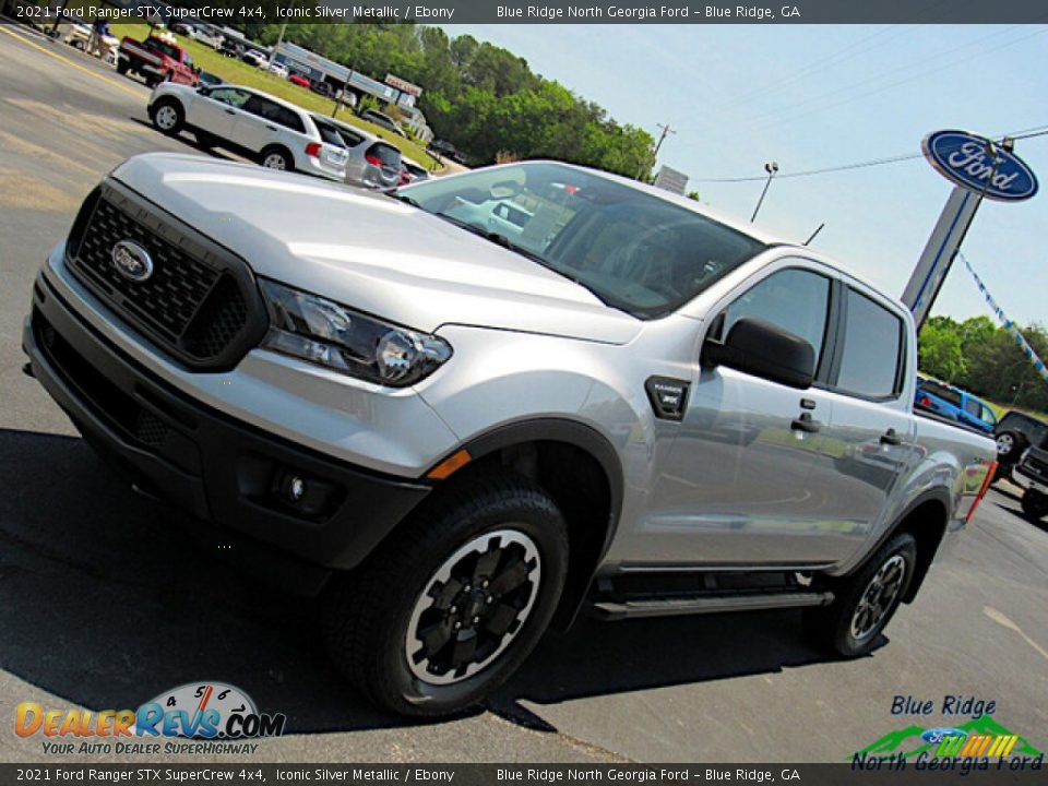 2021 Ford Ranger STX SuperCrew 4x4 Iconic Silver Metallic / Ebony Photo #24