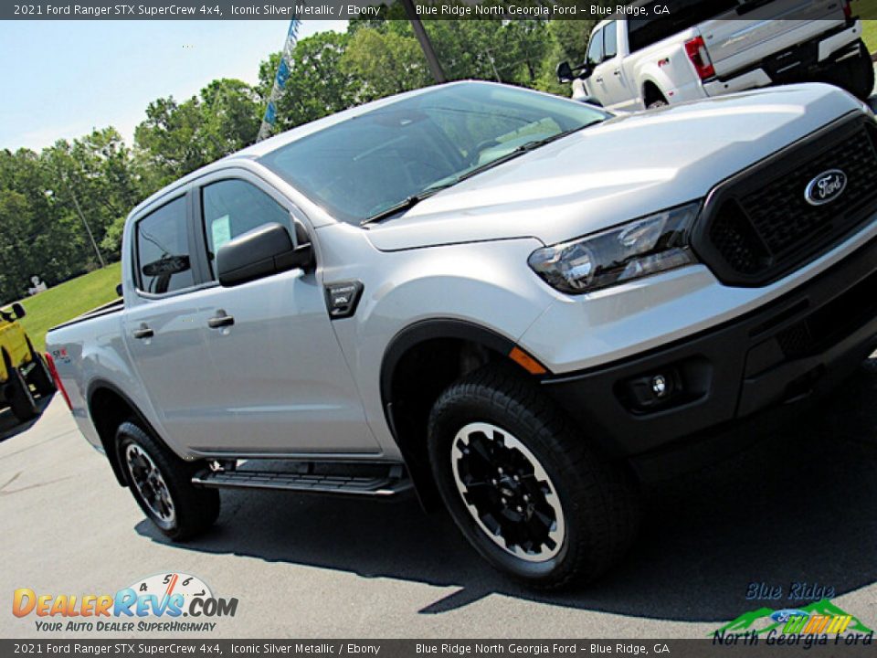 2021 Ford Ranger STX SuperCrew 4x4 Iconic Silver Metallic / Ebony Photo #25