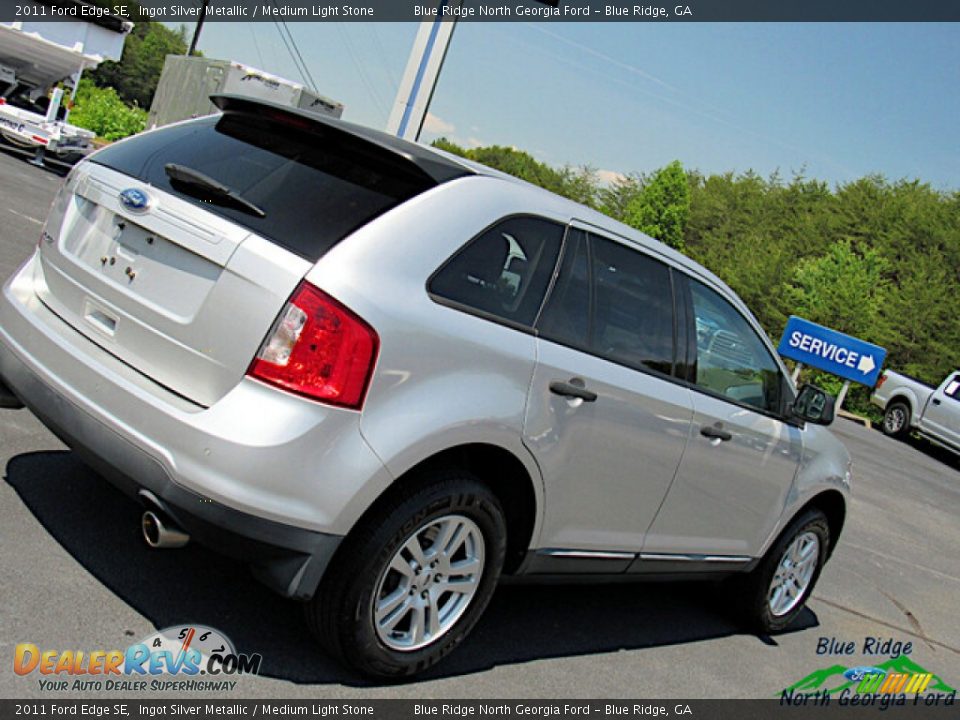 2011 Ford Edge SE Ingot Silver Metallic / Medium Light Stone Photo #27