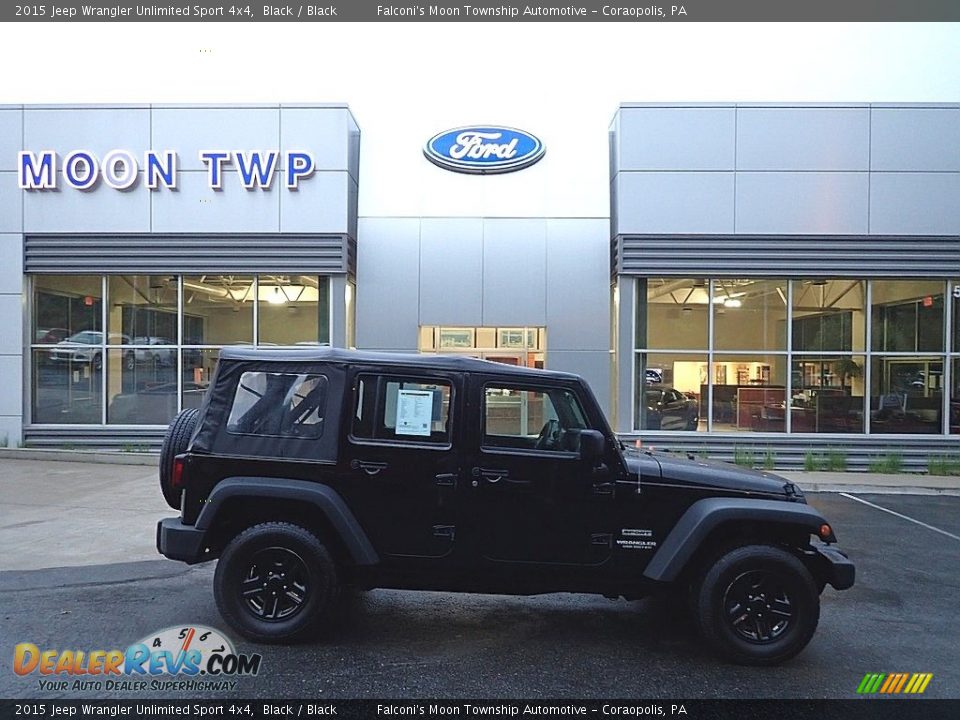 2015 Jeep Wrangler Unlimited Sport 4x4 Black / Black Photo #1