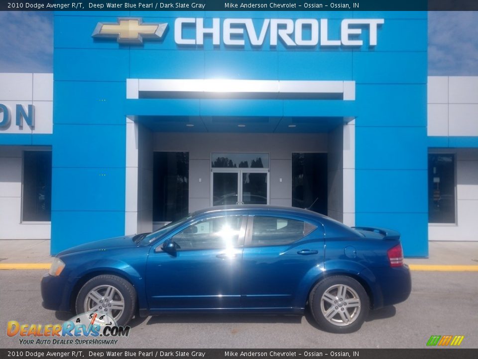 2010 Dodge Avenger R/T Deep Water Blue Pearl / Dark Slate Gray Photo #1