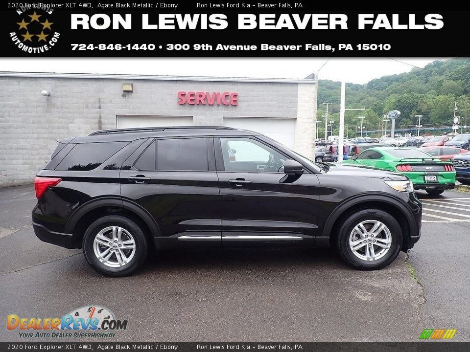 2020 Ford Explorer XLT 4WD Agate Black Metallic / Ebony Photo #1
