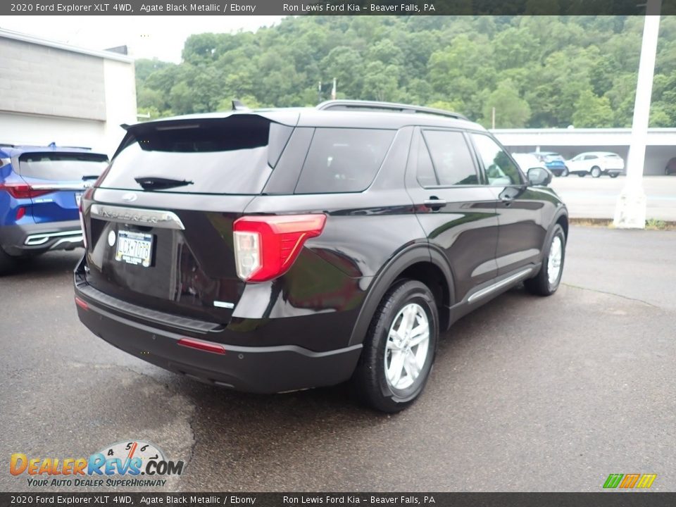 2020 Ford Explorer XLT 4WD Agate Black Metallic / Ebony Photo #2