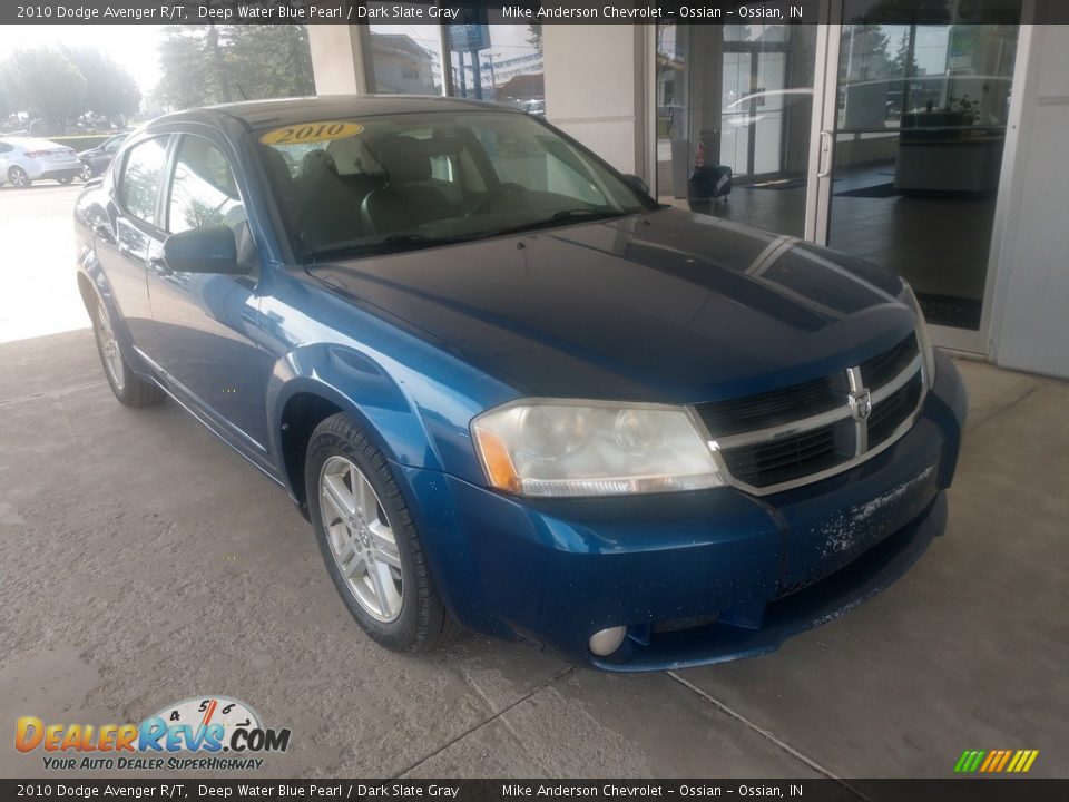 2010 Dodge Avenger R/T Deep Water Blue Pearl / Dark Slate Gray Photo #2