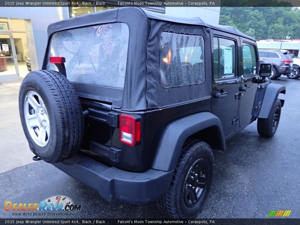 2015 Jeep Wrangler Unlimited Sport 4x4 Black / Black Photo #2