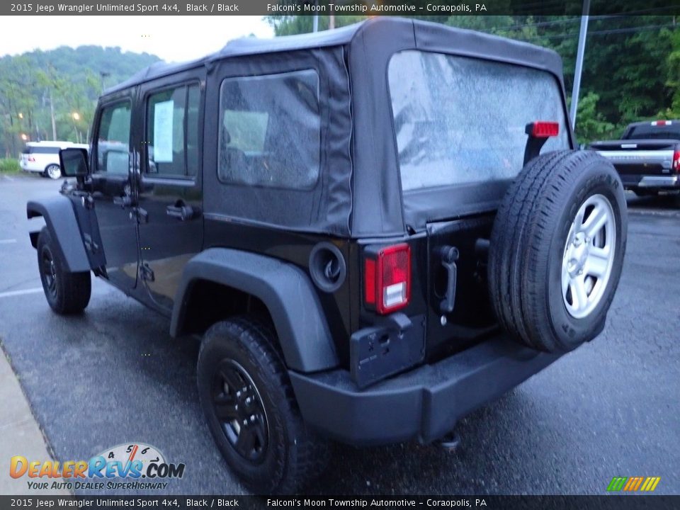 2015 Jeep Wrangler Unlimited Sport 4x4 Black / Black Photo #4