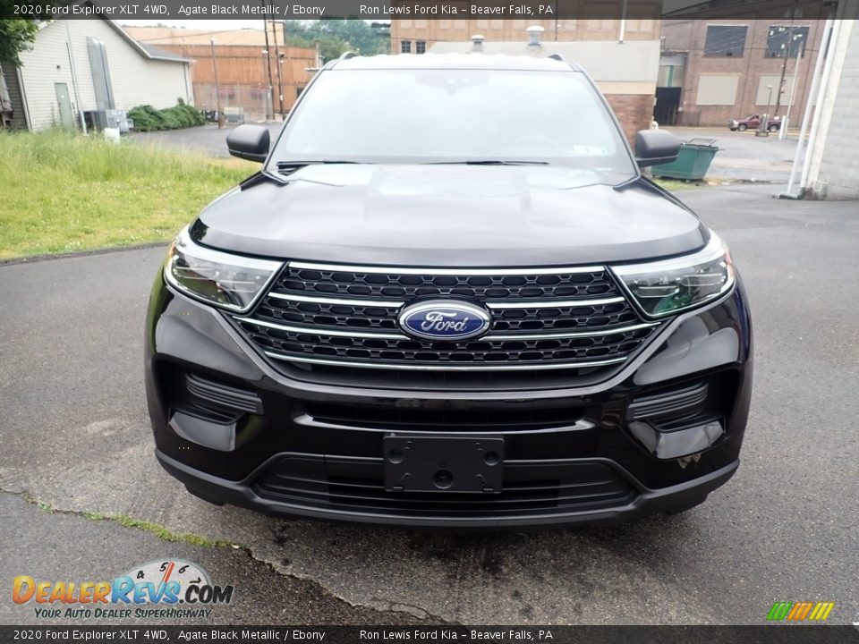 2020 Ford Explorer XLT 4WD Agate Black Metallic / Ebony Photo #4