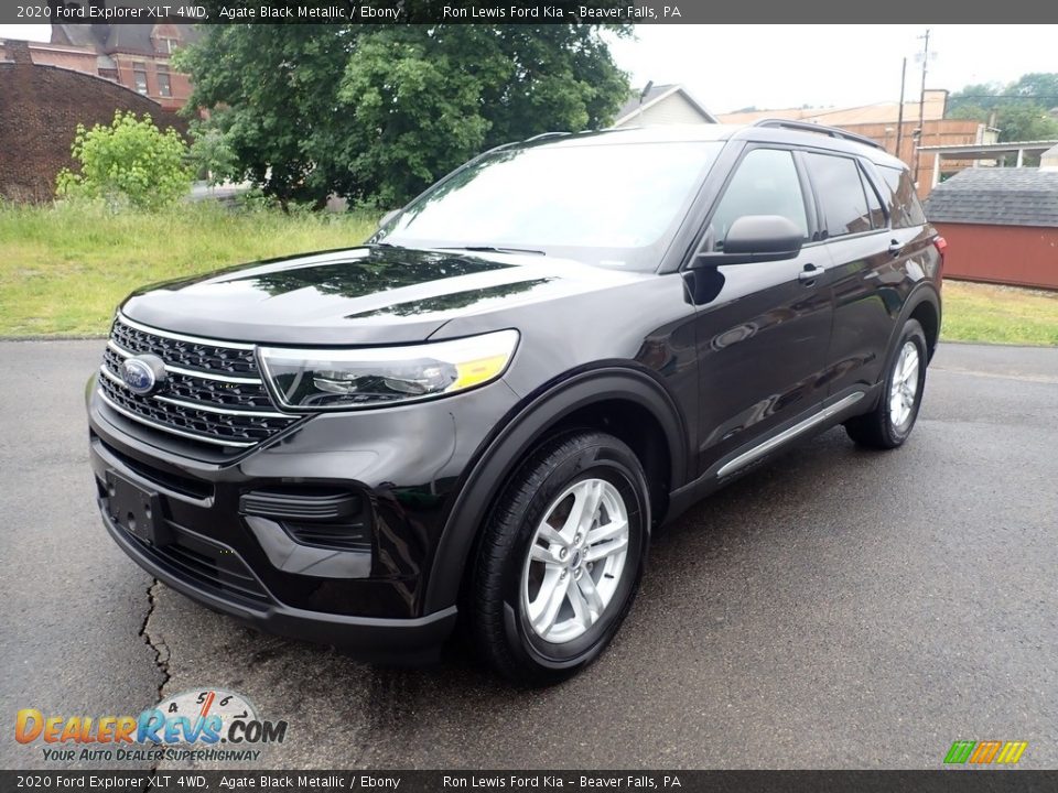 2020 Ford Explorer XLT 4WD Agate Black Metallic / Ebony Photo #5