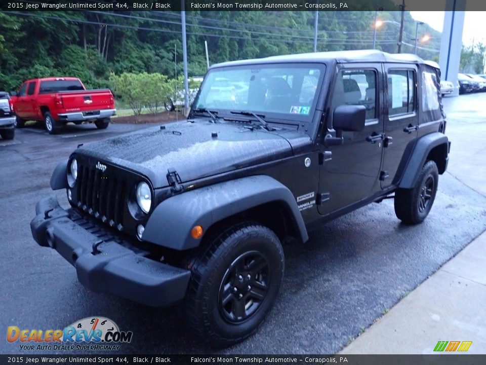 2015 Jeep Wrangler Unlimited Sport 4x4 Black / Black Photo #6
