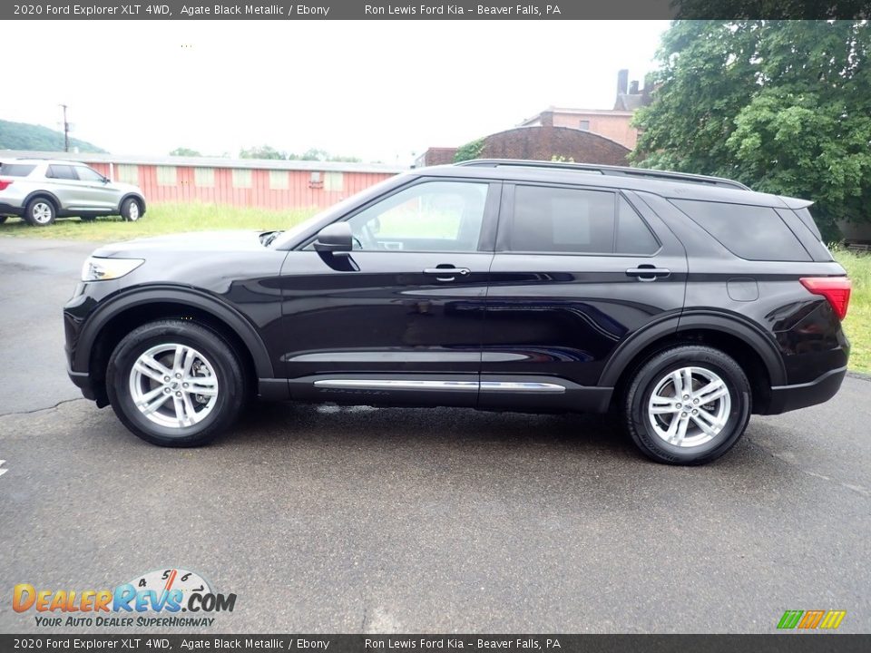 2020 Ford Explorer XLT 4WD Agate Black Metallic / Ebony Photo #6